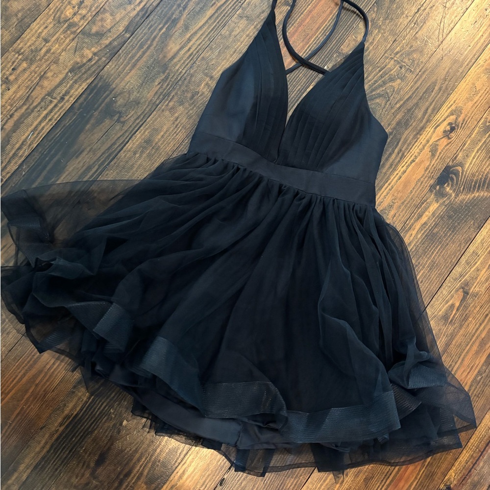 Elegant Black Tulle Dress